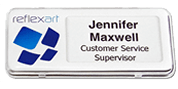 Reusable plastic Name Badge - for staff and corporate, ideal for conference